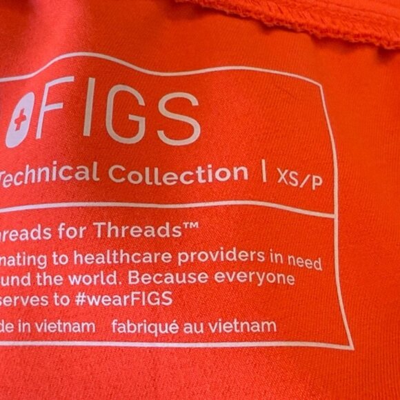 Figs Scrub Pants petite ladies jogger XSP Technical Collection shocking orange - Picture 11 of 12